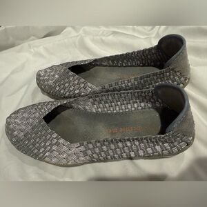 BM Bernie Mev silver flats woven size 38